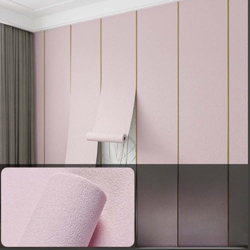 ZHXQRP Selbstklebend Abnehmbar Aufkleber für Wohnzimmer Schlafzimmer Sofa Hintergrund Wanddekoration Dekorative Folie(Pink,0.5 * 2.8m/1.64 * 9.18ft) von ZHXQRP