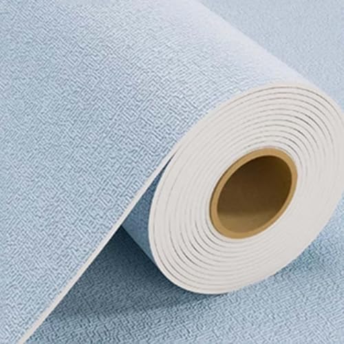 ZHXQRP Selbstklebende Tapete Abnehmbare Tapetenrolle für Wohnzimmer und Schlafzimmer Schaumstoff-Isolierung Hitzeschild Thermische Wandpaneele(Blue9mm,0.5x15m/1.64x49.2ft) von ZHXQRP
