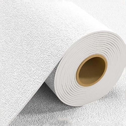 ZHXQRP Selbstklebende Tapete Abnehmbare Tapetenrolle für Wohnzimmer und Schlafzimmer Schaumstoff-Isolierung Hitzeschild Thermische Wandpaneele(White5mm,0.5x10m/1.64x32.8ft) von ZHXQRP