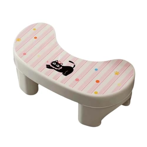 ZHXQRP Toilette Fußhocker Aufbewahrbarer Toilettenhocker Perfekte Höhe für die Empfohlene Haltung Hilft Bei Verstopfung Rutschschutz(Kitten) von ZHXQRP