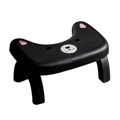ZHXQRP Toilette Fußhocker Ergonomischer zur Verbesserung der Toilettenhaltung Hilft Bei Verstopfung Toilettenfußhockel Kunststoff Fußstuhl(Black) von ZHXQRP