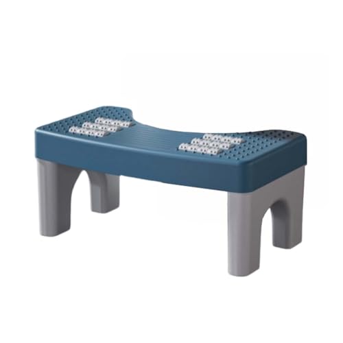 ZHXQRP Toilette Fußhocker Massage mit Rollen 35 Grad Strapazierfähiger C-Förmiger Hocker Hilft Bei Verstopfung WC Trittbrett Rutschschutz(Blue) von ZHXQRP