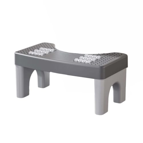 ZHXQRP Toilette Fußhocker Massage mit Rollen 35 Grad Strapazierfähiger C-Förmiger Hocker Hilft Bei Verstopfung WC Trittbrett Rutschschutz(Gray) von ZHXQRP