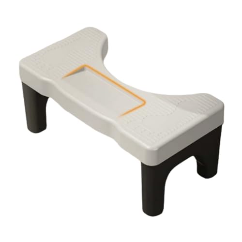 ZHXQRP Toilette Kunststoff Fußhocker Ergonomischer zur Verbesserung der Toilettenhaltung Hilft Bei Verstopfung Toilettenfußhockel Anti-Rutsch(Gray Black) von ZHXQRP
