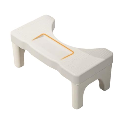 ZHXQRP Toilette Kunststoff Fußhocker Ergonomischer zur Verbesserung der Toilettenhaltung Hilft Bei Verstopfung Toilettenfußhockel Anti-Rutsch(White) von ZHXQRP
