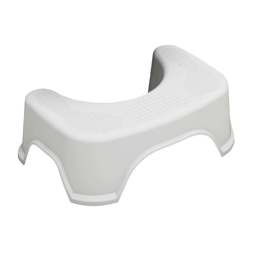 ZHXQRP Toilette Kunststoff Fußhocker Hilft Bei Verstopfung Reizdarmsyndrom Toilettenpolster zur Verbesserung der Toilettenhaltung für Erwachsene Geeignet(White) von ZHXQRP