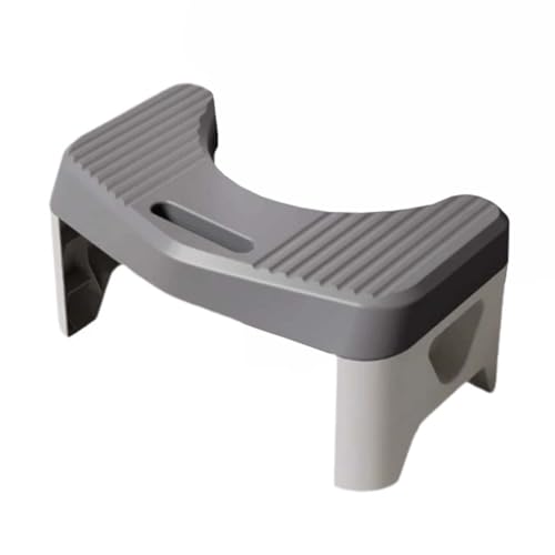 ZHXQRP Toilettenfußhockel 35 Grad Strapazierfähiger C-Förmiger Hocker Kein Platz Toilette Fußhocker zur Verbesserung der Toilettenhaltung(Gray) von ZHXQRP