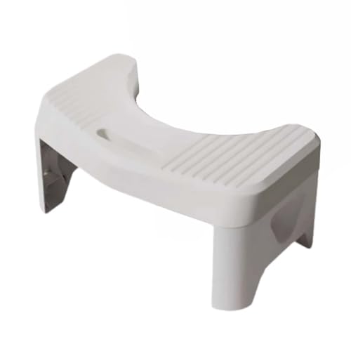 ZHXQRP Toilettenfußhockel 35 Grad Strapazierfähiger C-Förmiger Hocker Kein Platz Toilette Fußhocker zur Verbesserung der Toilettenhaltung(White) von ZHXQRP