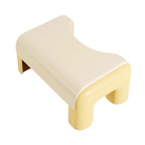 ZHXQRP Toilettenhocker zur Verbesserung der Toilettenhaltung Kunststoff Toilette Fußhocker C-Förmiger Hocker Kein Platz rutschfest und Langlebig(Yellow) von ZHXQRP