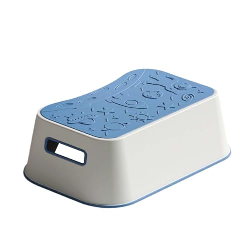ZHXQRP Wc-Fußhocker Tritthocker fürs Badezimmer Töpfchen rutschfest und Langlebig für Heimgebrauch zu Installieren(Dark Blue) von ZHXQRP