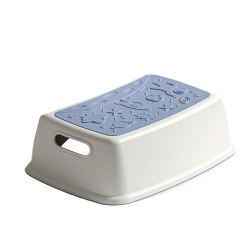 ZHXQRP Wc-Fußhocker Tritthocker fürs Badezimmer Töpfchen rutschfest und Langlebig für Heimgebrauch zu Installieren(Light Blue) von ZHXQRP