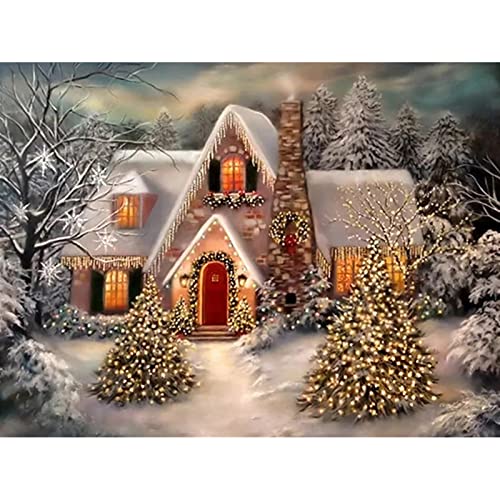 ZHXXFD Diamond Painting Bilder Landschaft Christmas Theme,Diamond Painting Groß Full Runden Drill 50X60 5D Diamant Malerei Set Für Erwachsene Kinder,Junge Mädchen Geschenk,B21 von ZHXXFD