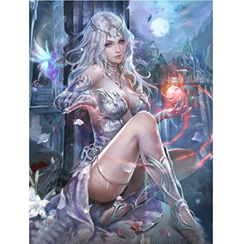 ZHXXFD Diamond Painting Erwachsene Kinder Japanische Mädchen Frauen 5D Diamond Painting Bilder Groß 30X40 Diy Diamant Malerei Set Full Runden Bohren Diamond Mosaik Stickerei Art,A28 von ZHXXFD