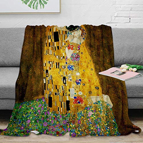 ZHXXFD Wohndecken Kuscheldecken 130X150 Decke Gustav Klimt Das Kuss-Nickerchen Flauschig Flanell Fleecedecke,Sofadecke,Wärmedecke,Decken Microfaser Weich Warm Für Kinder Mädchen Jungen (B438) von ZHXXFD