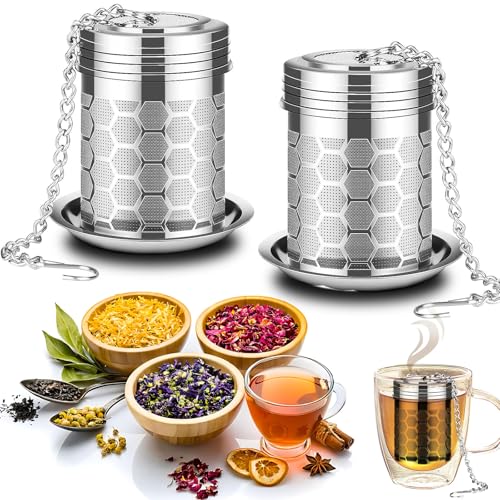 ZHYLUO Teesieb für Losen Tee 2 Stück Edelstahl Teesieb für Tasse,Geeignet für die meisten Teetassen und Teekannen,Dishwasher Safe von ZHYLUO