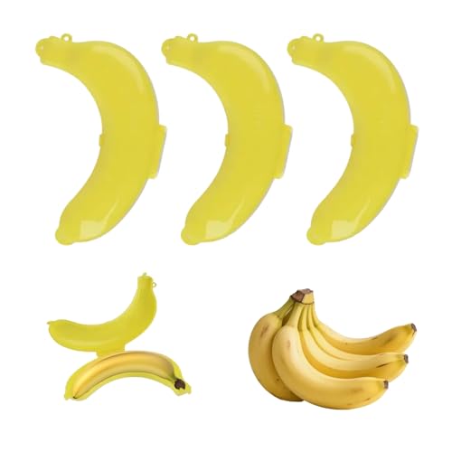 ZHYTUAL 3 Teiliger Bananencontainer Bananenspeicherbox Bananenbox Bananenbox Banana Can Bananenschutz tragbarer Bananencontainer für einfache Lagerung von ZHYTUAL