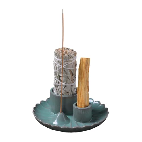 ZHYUAN Halter Kerzenhalter Keramik,Räucherstäbchenhalter Aromatherapie,Räucherstäbchenhalter,Räuchern Halter,Aromatherapie-Tablett für Atmosphäre,für Atmosphäre zu Hause Meditationsraum von ZHYUAN