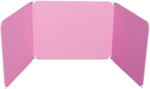 ZHYX Schreibtisch-Trenner, Sichtschutz Schreibtischpanel, Schutzbildschirm, U-förmiger Spleiß, Mehrzweck-faltbare Trennwand, stark und für Schule, Büro, Bibliothek (45 cm x 35 cm x 35 cm) (Rosa) von ZHYX
