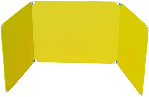 ZHYX Schreibtisch-Trenner, Sichtschutz Schreibtischpanel, Schutzbildschirm, U-förmiger Spleiß, Mehrzweck-faltbare Trennwand, stark und für Schule, Büro, Bibliothek (45 cm x 35 cm x 35 cm) (gelb) von ZHYX