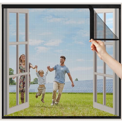 ZHZFSH Fliegengitter für Fenster, Mückenschutz Fenster, Selbstklebendes Insektenschutz Fenster Netz, Moskito Schutz Mesh, Insektengitter Fenster, Mit Selbstklebeband, Schwarz-a, 105x120cm ZHZFSH Fliegengitter für Fenster, Mückenschutz Fenster, Selbstklebendes Insektenschutz Fenster Netz, Moskito Schutz Mesh, Insektengitter Fenster, Mit Selbstklebeband, Schwarz-a, 105x120cm von ZHZFSH