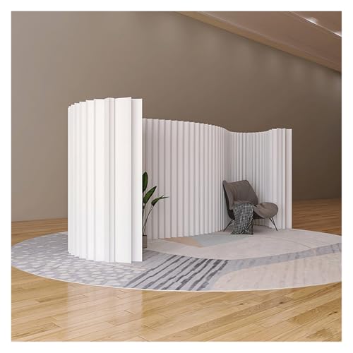 Faltbarer Raumteiler Aus Papier Freistehender Faltbarer Sichtschutz Stellwand für Zuhause, Büro, Unternehmen, Sondergröße(L5xW0.28xH1.6M) von ZHZHXR