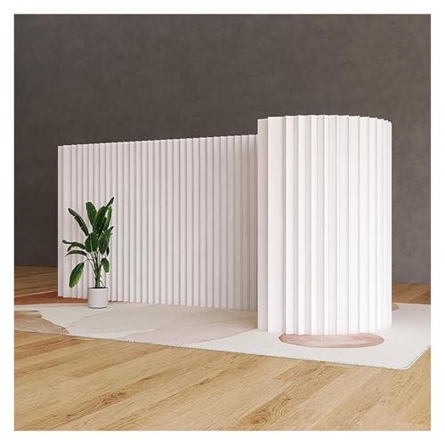 Faltbarer Raumteiler aus Papier, Sichtschutzvorhänge Als Raumteiler Leichter Freistehender Wandtrenner für Büro, Zimmer, Studio, Wohnheim, Laden(L3xW0.28xH1.6M) von ZHZHXR