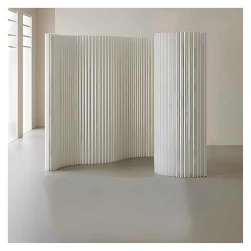 Faltbarer Raumteiler aus Papier Einziehbarer Raumteiler Faltbarer Sichtschutz Innenbereich für Trennung, Zuhause, Studio, Büro, Ausstellung(L3xW0.19xH1M) von ZHZHXR