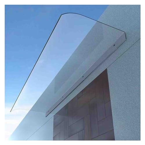 Unsichtbare Eingangsmarkise 50x200cm Vordach for Haustür Transparente Polycarbonat Markisen for Außenterrassen-Garten-Balkon ZHZHXR (Color : Clear, Size : 40x220cm/15.7x87in) von ZHZHXR
