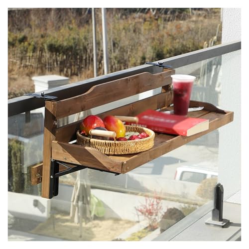 ZHZHXR Balkongeländer Stehtisch Outdoor Stehtisch Platzsparender Couchtisch Multifunktionaler Terrassentisch für Garten, Terrasse, Terrasse, Veranda(24x150cm/9.45x59.06in) von ZHZHXR
