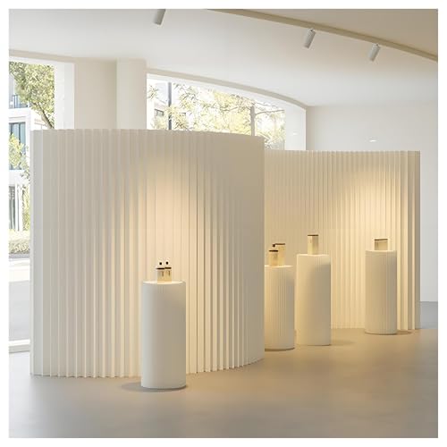 ZHZHXR Faltbare Papier Raumtrennwand, Sichtschutz Akkordeon Raumteiler Faltbarer Sichtschutz für Raumtrennung, Wohnheim, Studio, Büro, Ladenflächen(L3xW0.28xH1.8M) von ZHZHXR
