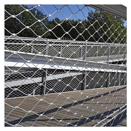 ZHZHXR Flexibles Seil-Geländer-Netz 1.5mm Drahtdurchmesser Höhenschutznetz 304 Edelstahl-Seilgeflecht Kann in Größe, Maschenloch 10cm(Size:0.8x10m) von ZHZHXR