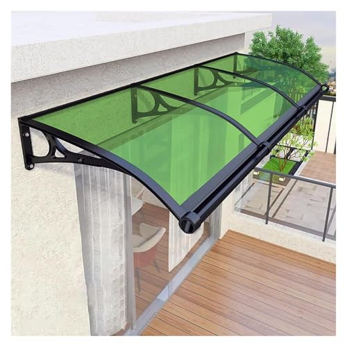 ZHZHXR Haustür Überdachung Markisenüberdachung Haustür Draussen Terrasse Regenbeständig Sonnenschutz für Uv, Regen, Schneeschutz(Green,100x80cm/39.37x31.5in) von ZHZHXR
