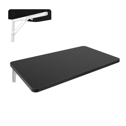 ZHZHXR Klappschreibtisch Schreibtisch Klappbar Schwebender Wäscheklapptisch Klappbarem Klapptisch für Kleine Räume, Küche, Waschküche, Zuhause, Büro(Black,60x20cm/23.62x7.87in) von ZHZHXR