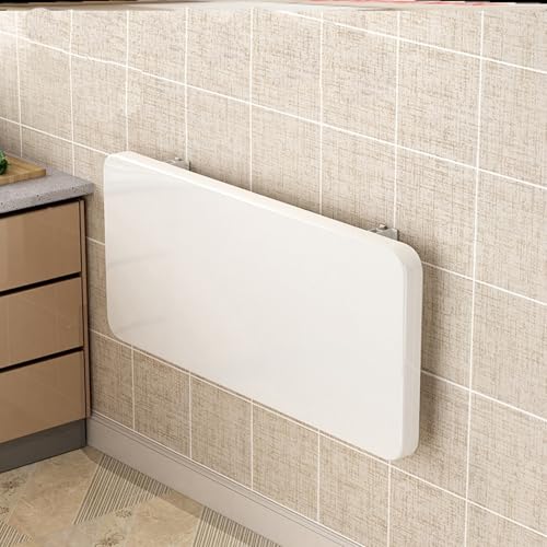 ZHZHXR Klappschreibtisch Schreibtisch Klappbar Schwebender Wäscheklapptisch Klappbarem Klapptisch für Kleine Räume, Küche, Waschküche, Zuhause, Büro(White,60x20cm/23.62x7.87in) von ZHZHXR