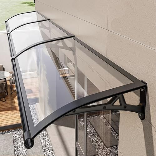 ZHZHXR Markise für Den Eingangsbereich, Türvordach Markise Stabiles Regendach und Einfache Montage für Außenseite von Terrassen und Verandafenstern(Clear,80x60cm/31.5x23.62in) von ZHZHXR