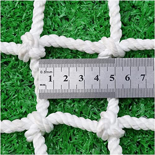 ZHZHXR Schutznetz Seilnetz,Dekoratives Nylon-Seilnetz Sicherheitsnetz für Kinder Kindertreppe Bruchsicheres Netz Kletterseilnetz Balkonnetz für Katzen (Color : 5cm mesh, Size : 4.5x1.5m) von ZHZHXR