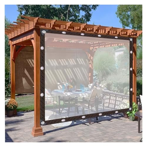 ZHZHXR Transparente Plane Transparente Plane Außenbereich 0,12 Mm Reißfeste Plane für Pergola, Veranda, Pavillon, Cabana, Indoor Outdoor (4x8m/13.12x26.24ft) von ZHZHXR