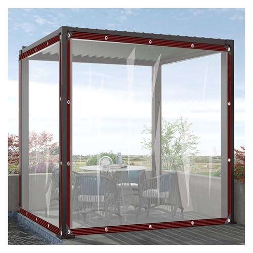 ZHZHXR Transparente Planen PE, Transparente Plane wasserdichte Abdeckplane für Pflanzen, Terrasse, Pergola, Veranda, Gewächshausabdeckung (1x2m/3.28x6.56ft) von ZHZHXR