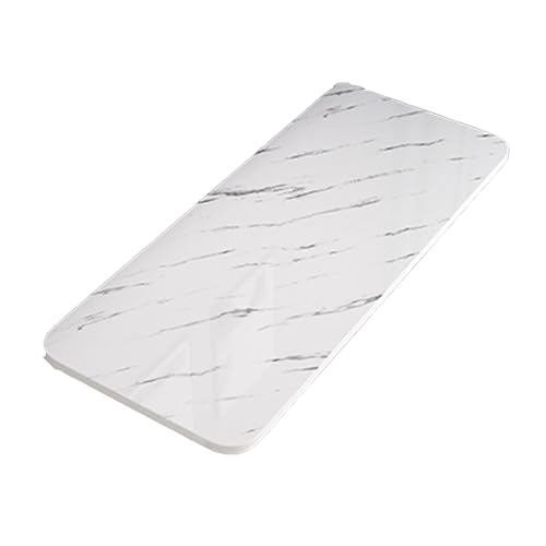 ZHZHXR Wandmontierter Schreibtisch Schwebender Wäscheklapptisch Klappbarer Klapptisch für Zuhause, Büro, Computer, Arbeitszimmer, Werkbank, Küche, Esszimmer(White Stone Pattern,60x40cm) von ZHZHXR