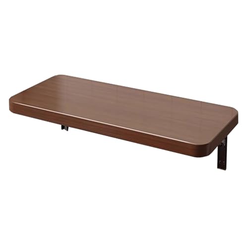 ZHZHXR Wandmontierter Schreibtisch Wandmontierter Klappschreibtisch Klappbare Werkbank für Zuhause, Büro, Computer, Arbeitszimmer, Werkbank, Küche, Esszimmer(Walnut,80x40cm) von ZHZHXR
