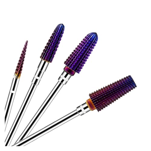 ZHaotn 1/4 stücke Konische Lila Hartmetall Nagel Bohrer Bits 3/32 "Schaft Fräser ZHaotn 1/4 stücke Konische Lila Hartmetall Nagel Bohrer Bits 3/32 "Schaft Fräser von ZHaotn