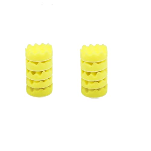 ZHaotn 10 Stück 3 Zoll Polierpads Schaumstoff Bohrschwamm Polierpads 80mm Beflockung Autopuffer for Detailpolier-Wachsreinigung von ZHaotn