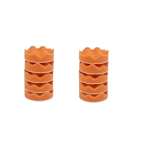 ZHaotn 10 Stück 3 Zoll Polierpads Schaumstoff Bohrschwamm Polierpads 80mm Beflockung Autopuffer for Detailpolier-Wachsreinigung von ZHaotn