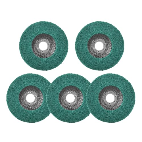 ZHaotn 2/5/10 Stück 4 Zoll/4,5 Zoll Nylonfaser-Polierscheibe mit Klappe, Körnung 120, for Winkelschleifer, for Polieren von Holz und Metall ZHaotn 2/5/10 Stück 4 Zoll/4,5 Zoll Nylonfaser-Polierscheibe mit Klappe, Körnung 120, for Winkelschleifer, for Polieren von Holz und Metall von ZHaotn