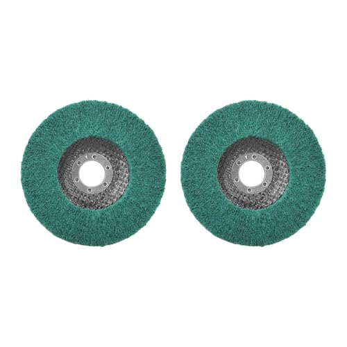 ZHaotn 2/5/10 Stück 4 Zoll/4,5 Zoll Nylonfaser-Polierscheibe mit Klappe, Körnung 120, for Winkelschleifer, for Polieren von Holz und Metall von ZHaotn