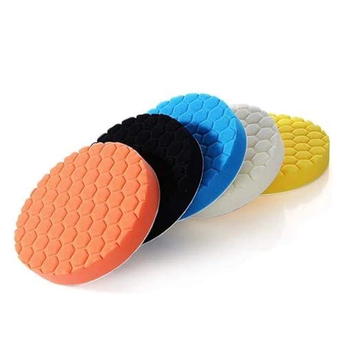 ZHaotn 5 Pack 5/6/7 Inch Compound Buffing Polishing Pads Cutting Sponge Pads Kit For Car Polisher Self-Adhesive Sponge Waxing ZHaotn 5 Pack 5/6/7 Inch Compound Buffing Polishing Pads Cutting Sponge Pads Kit For Car Polisher Self-Adhesive Sponge Waxing von ZHaotn