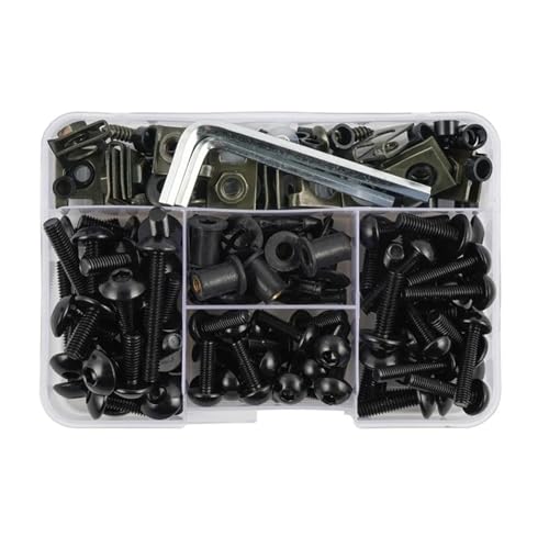 ZHky 190-teiliges Motorrad-Windschutzscheiben-Verkleidungsschrauben-Befestigungsclip-Schrauben-Set, kompatibel mit Suzuki GSXR 600 750 1000 K1 K2 K3 K4 K5 K6 K7 K8 K9 K10 ZHky 190-teiliges Motorrad-Windschutzscheiben-Verkleidungsschrauben-Befestigungsclip-Schrauben-Set, kompatibel mit Suzuki GSXR 600 750 1000 K1 K2 K3 K4 K5 K6 K7 K8 K9 K10 von ZHky