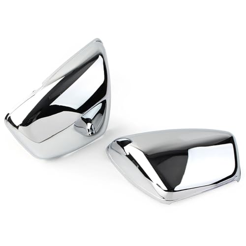 ZHky 2 Stück seitlicher Batterieabdeckungsschutz for Motorräder, Links und rechts, Motorradteile aus ABS-Kunststoff, kompatibel mit Yamaha XV 700 750 1000 1100 Virago 1984-UP von ZHky