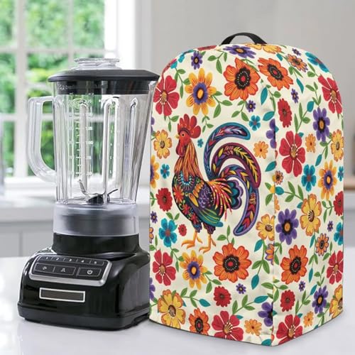 ZIATUBLES Hippie Floral Rooster Print Blender Staubschutz Wasserabweisend Mixer Staubdichte Abdeckungen Ständer Mixer Kaffeemaschine Schutzhülle mit Griff Küche Dekor ZIATUBLES Hippie Floral Rooster Print Blender Staubschutz Wasserabweisend Mixer Staubdichte Abdeckungen Ständer Mixer Kaffeemaschine Schutzhülle mit Griff Küche Dekor von ZIATUBLES