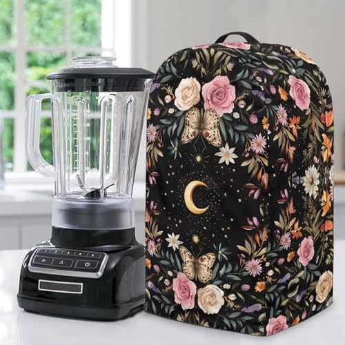 ZIATUBLES Retro Floral Butterfly Moon Print Blender Dustproof Cover Stand Mixer Dust Cover Water Resistant Food Processors Protector for Coffee Maker Kitchen Accessories ZIATUBLES Retro Floral Butterfly Moon Print Blender Dustproof Cover Stand Mixer Dust Cover Water Resistant Food Processors Protector for Coffee Maker Kitchen Accessories von ZIATUBLES